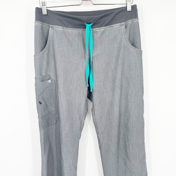 FIGS Womens Kade Cargo Pull On Nursing Medical Scrub Pants Size‎ S Graphite Gray - Picture 3 of 11